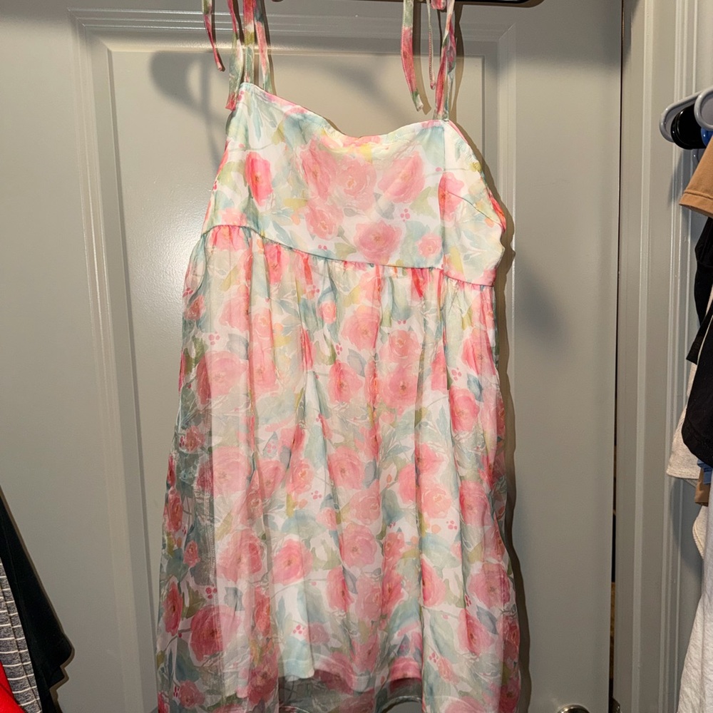 Pink Lily Floral Mini Dress